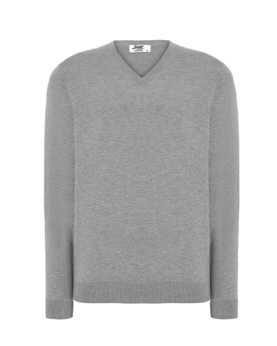 Pullover uomo con scollo a V Grey Melange