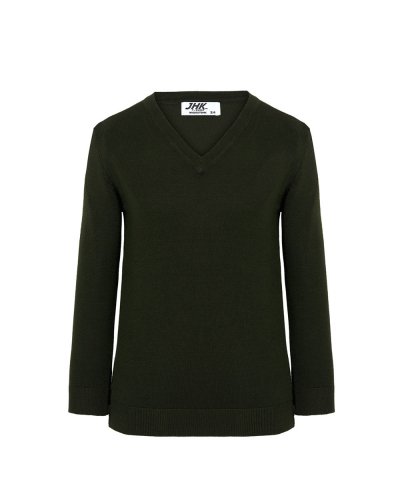 Pullover bambino con scollo a V Bottle Green