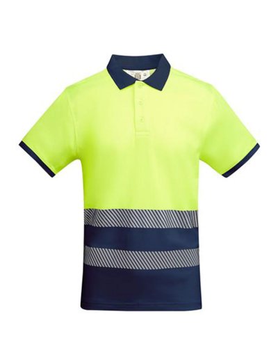 Polo alta visibilità Atrio Blu Navy/Giallo Fluo