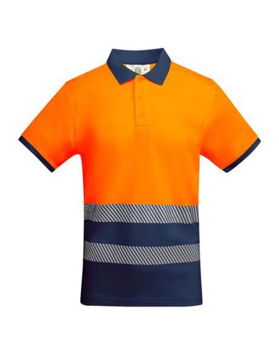 Polo alta visibilità Atrio Blu navy/Arancio fluo