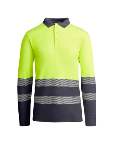 Polo alta visibilità Atrio LS Piombo/Giallo Fluo