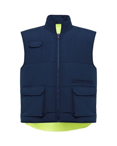 Gilet Persei Blu Navy/Giallo Fluo