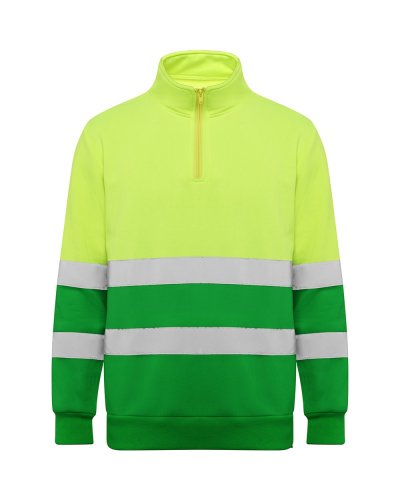 Felpa ad alta visibilità Spica Verde Giardino/Giallo Fluo