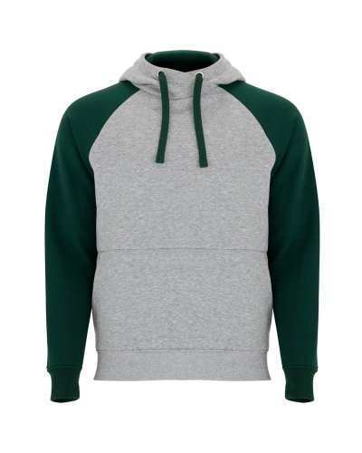 Felpa unisex Badet Grigio Vigore/Verde Bottiglia
