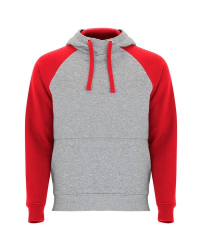 Felpa unisex Badet Grigio Vigore/Rosso