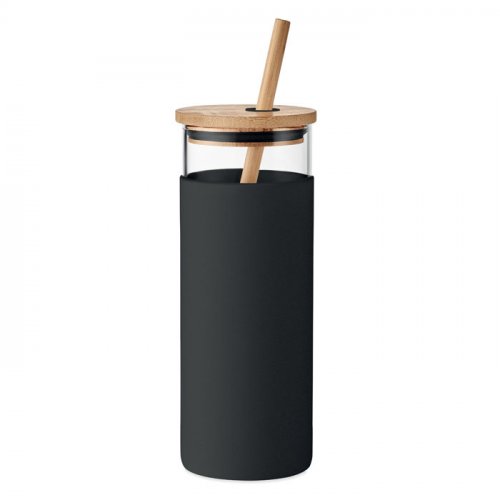 Bicchiere in vetro borosilicato Strass Nero