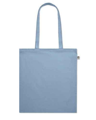Shopper in cotone biologico Onel Celeste