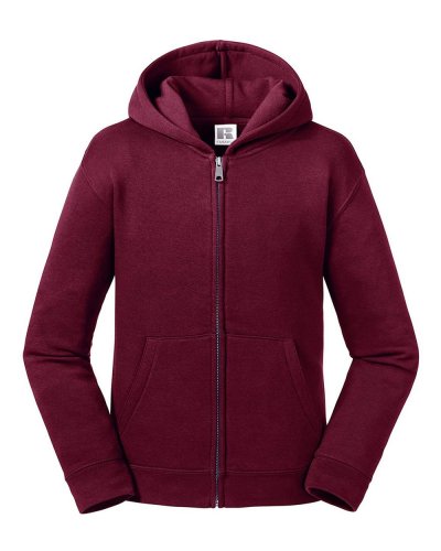 Felpa bambino Authentic con zip e cappuccio Burgundy