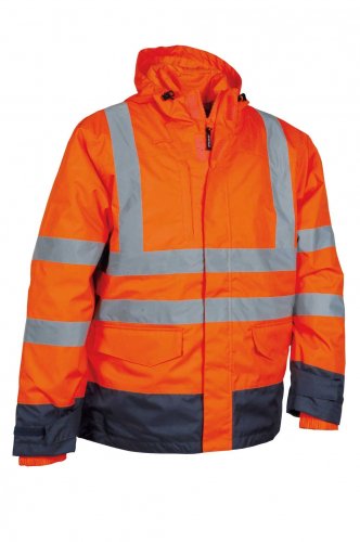 Parka con capo interno staccabile Telsen Arancione/navy