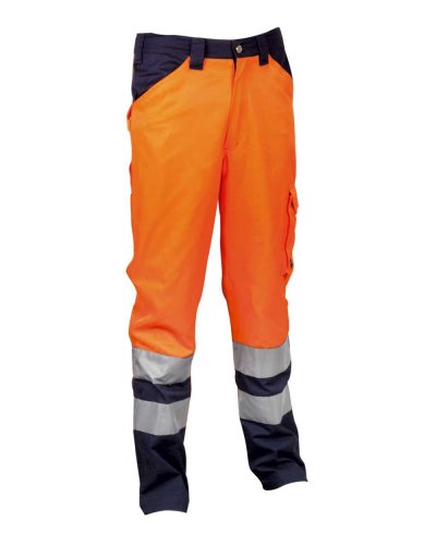 Pantaloni da lavoro ad alta visibilità Encke Arancione/navy