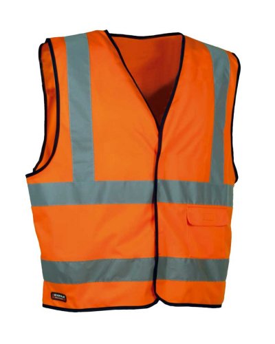 Gilet da lavoro ad alta visibilità Clear Arancione/navy