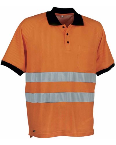 Polo da lavoro ad alta visibilità Helpway Arancione
