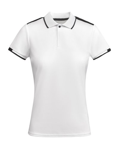 Polo donna Tamil Bianco/Nero
