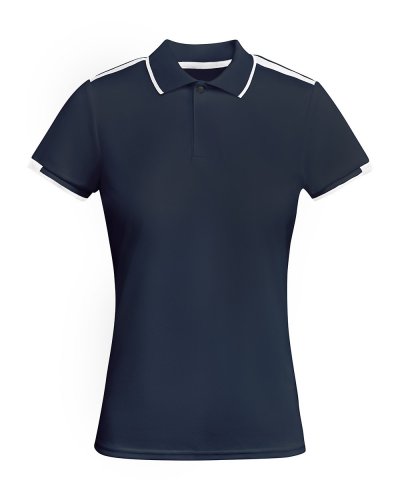 Polo donna Tamil Blu navy/Bianco