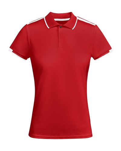 Polo donna Tamil Rosso / Bianco