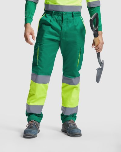 Pantalones de alta visibilidad Enix bicolor, con múltiples bolsillos