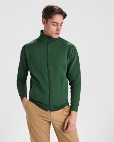 Felpa uomo Ulan in stile casual con zip frontale