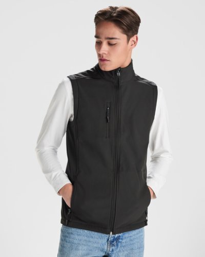 Chaleco Quebec softshell hombre de doble capa con cremallera