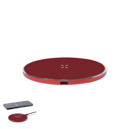 Caricatore Golop 15W wireless Qi in alluminio riciclato colorato