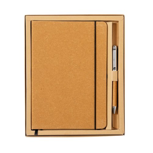 Set Nauthax Block Notes e Penna Pelle Riciclata A5