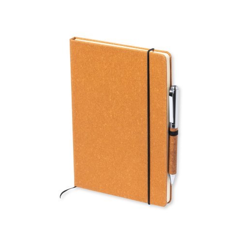 Set Nauthax Block Notes e Penna Pelle Riciclata A5