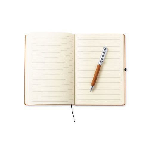 Set Nauthax Block Notes e Penna Pelle Riciclata A5