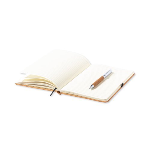 Set Nauthax Block Notes e Penna Pelle Riciclata A5