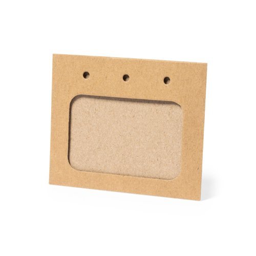 Étui pour badge Tures en carton recyclé naturel
