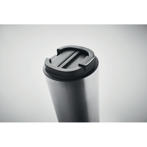 BRACE+ Bicchiere inox doppio strato 350 ml anti-perdita argento