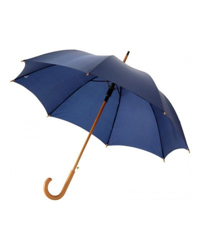 Ombrello automatico asta in legno Navy