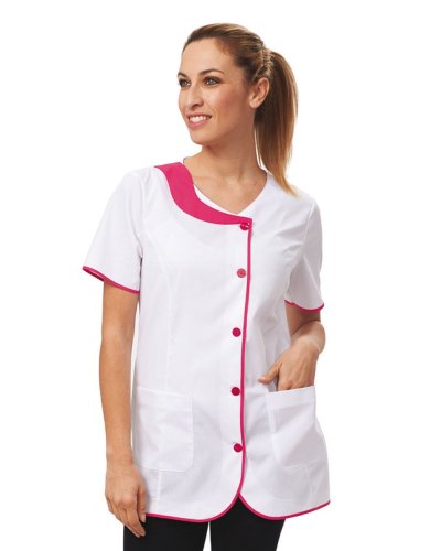 Casacca Dora Bianco/Fucsia