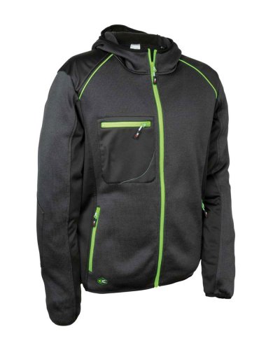 Giacca con cappuccio da lavoro Uchami Antracite/nero/lime
