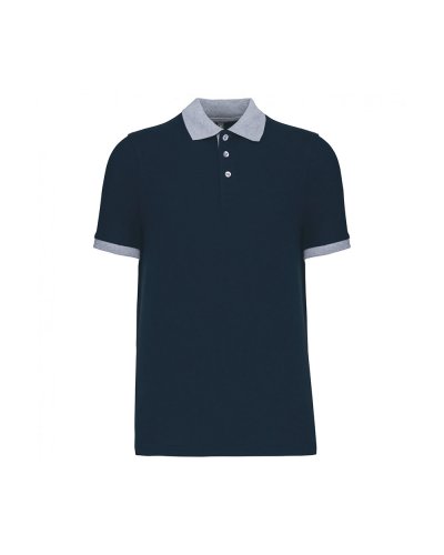 Polo piqué uomo bicolore