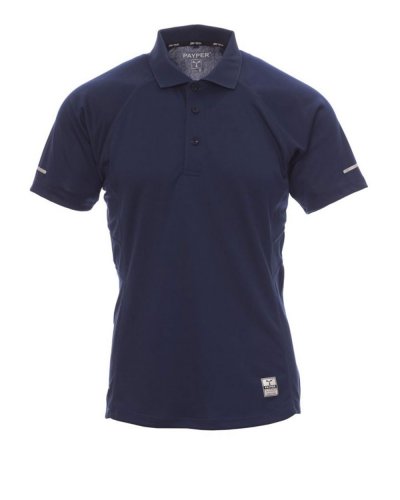 Polo uomo manica corta sportiva traspirante Training Blu Navy