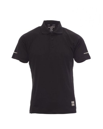 Polo uomo manica corta sportiva traspirante Training Nero