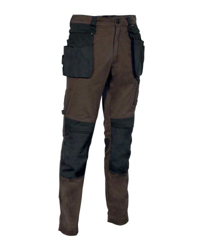 Pantaloni da lavoro elasticizzati Kudus Fango/Nero