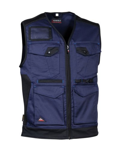 Gilet da lavoro multitasche Kunir Navy/Nero