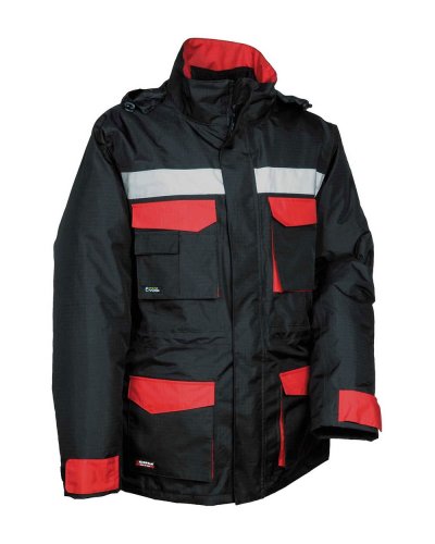 Parka con capo interno staccabile Hailstorm Nero / Rosso