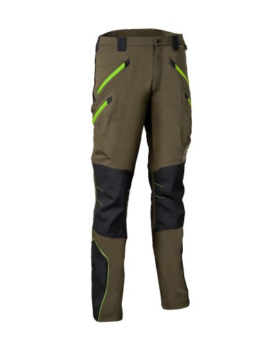Pantaloni da lavoro invernali Velten Fango/nero/lime