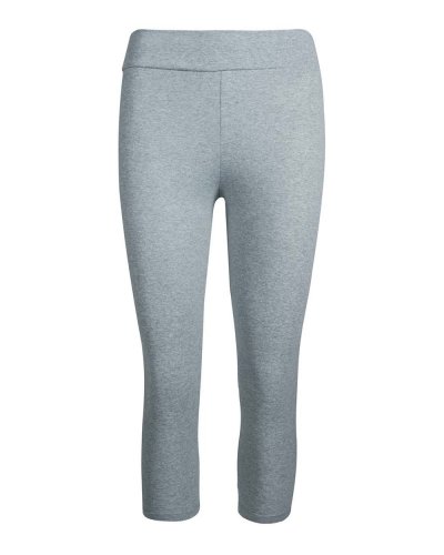 New leggings donna corti corsaro Grigio Melange