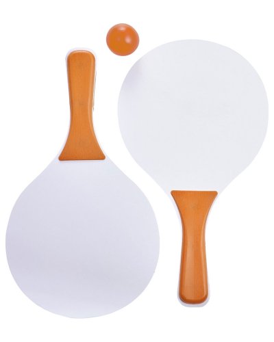 Gioco racchette da spiaggia in legno Eliza Arancio