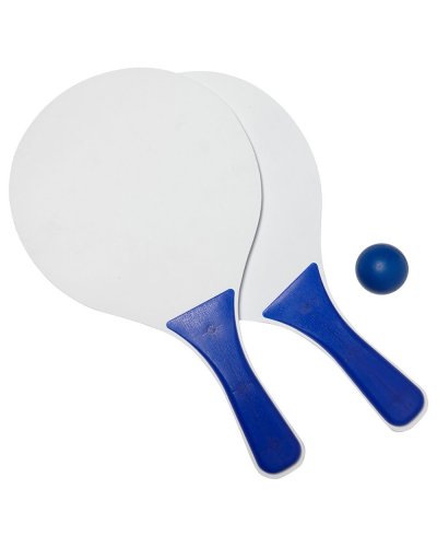 Gioco racchette da spiaggia in legno Eliza Blu