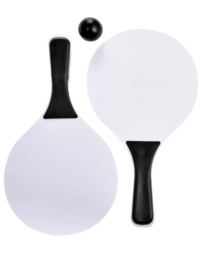 Gioco racchette da spiaggia in legno Eliza Nero