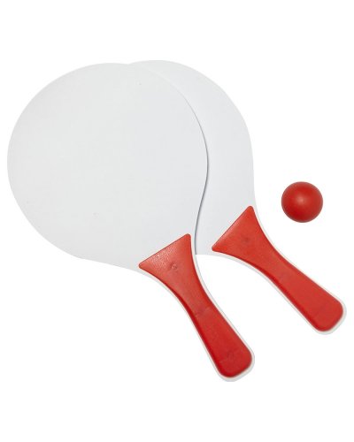 Gioco racchette da spiaggia in legno Eliza Rosso