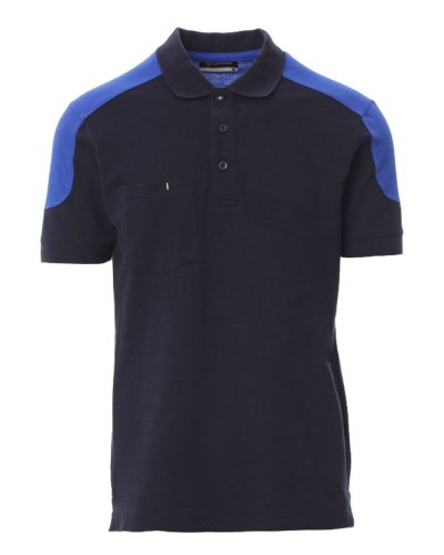Polo bicolore a manica corta Company Blu Navy