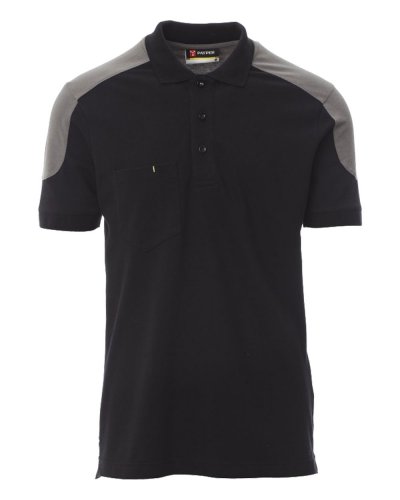 Polo bicolore a manica corta Company Nero