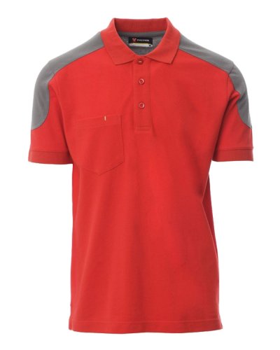 Polo bicolore a manica corta Company Rosso