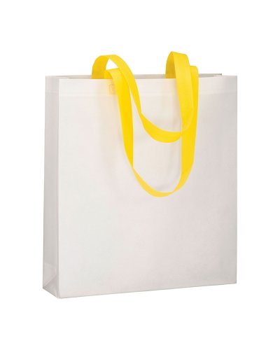 Shopper con soffietto in TNT Giallo
