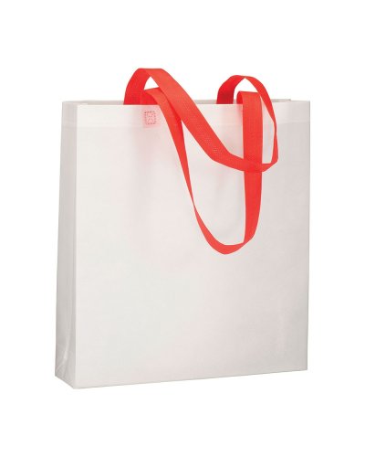Shopper con soffietto in TNT Rosso