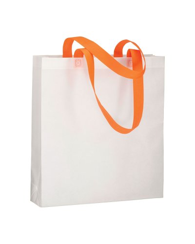 Shopper con soffietto in TNT Arancione